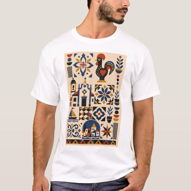 Portuguese Mosaic T Shirt (Framsida)