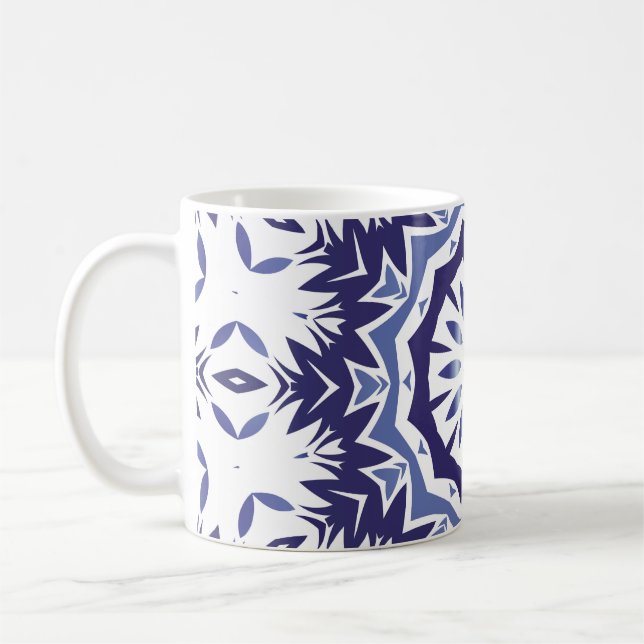 Portuguese ornamental azulejo ceramic. Minimal des Kaffemugg (Vänster)