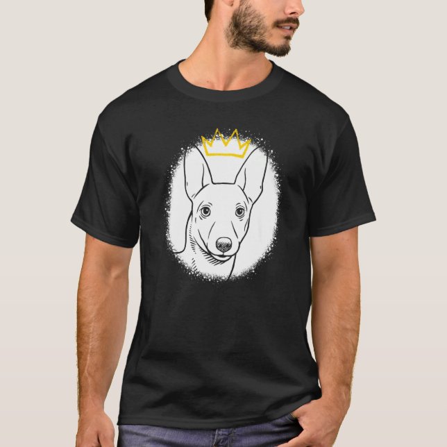Portuguese Podengo Pequeno with Crown T Shirt (Framsida)