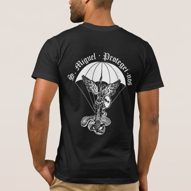 Portuguese St. Michael the Archangel T Shirt (Baksida)