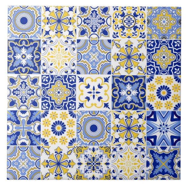 Portuguese Tiles Pattern Ceramic Tile  Kakelplatta (Framsidan)