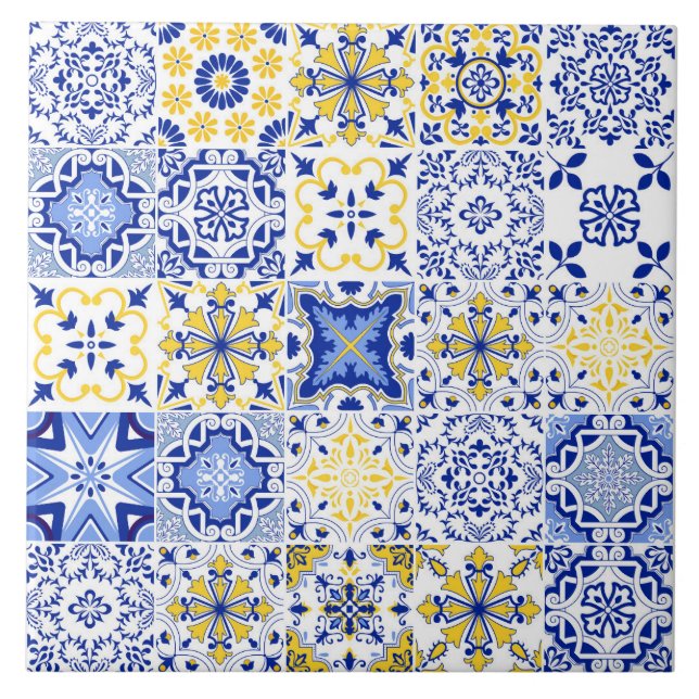 Portuguese Tiles Pattern Ceramic Tile  Kakelplatta (Framsidan)