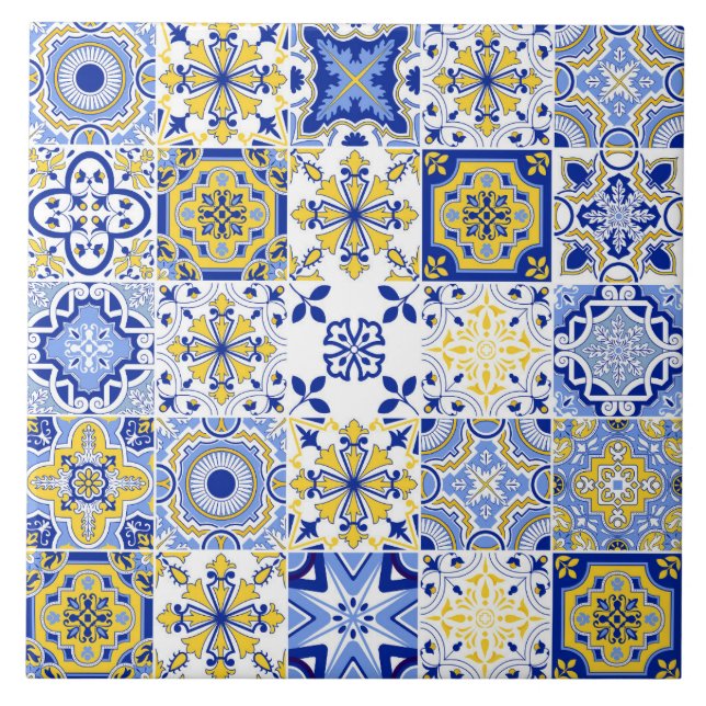Portuguese Tiles Pattern Ceramic Tile  Kakelplatta (Framsidan)