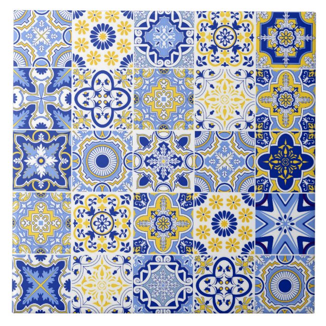 Portuguese Tiles Pattern Ceramic Tile  Kakelplatta (Framsidan)
