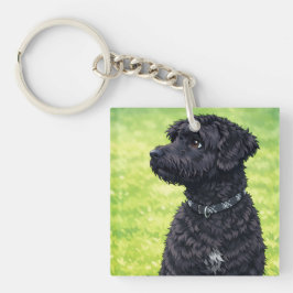 Portuguese Water Dog Acrylic Keychain – Cute Porti