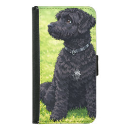 Portuguese Water Dog Anime Wallet Phone Case Plånboksfodral För Samsung Galaxy S5