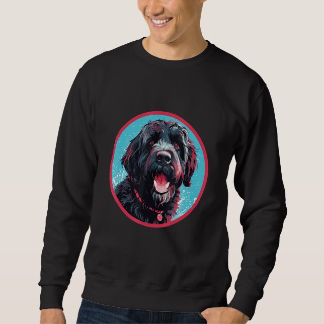 Portuguese Water Dog Breed Dog Design 1 Lång Ärmad Tröja (Framsida)