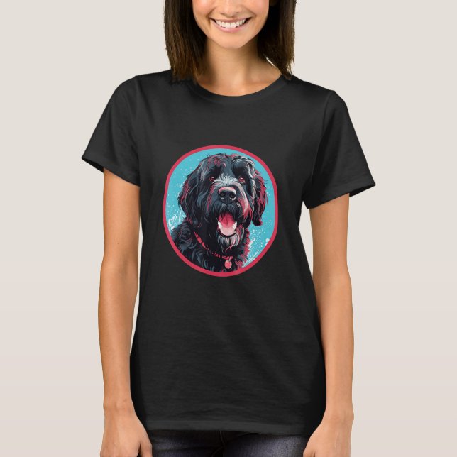 Portuguese Water Dog Breed Dog Design 1 T Shirt (Framsida)