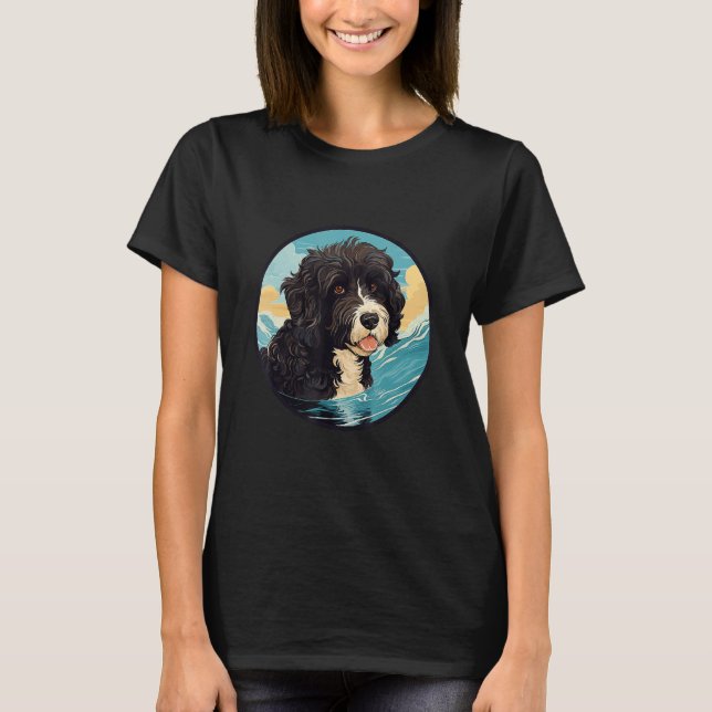 Portuguese Water Dog Breed Dog Design T Shirt (Framsida)