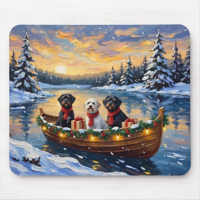 Portuguese Water Dog Christmas Boat Holiday Musmatta (Framsidan)