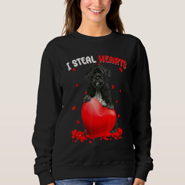 Portuguese Water Dog Dog I Steal Hearts Cute Valen T Shirt (Framsida)