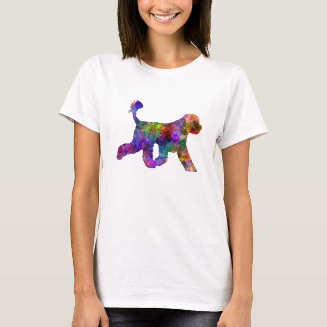 Portuguese Water Dog in watercolor T Shirt (Framsida)
