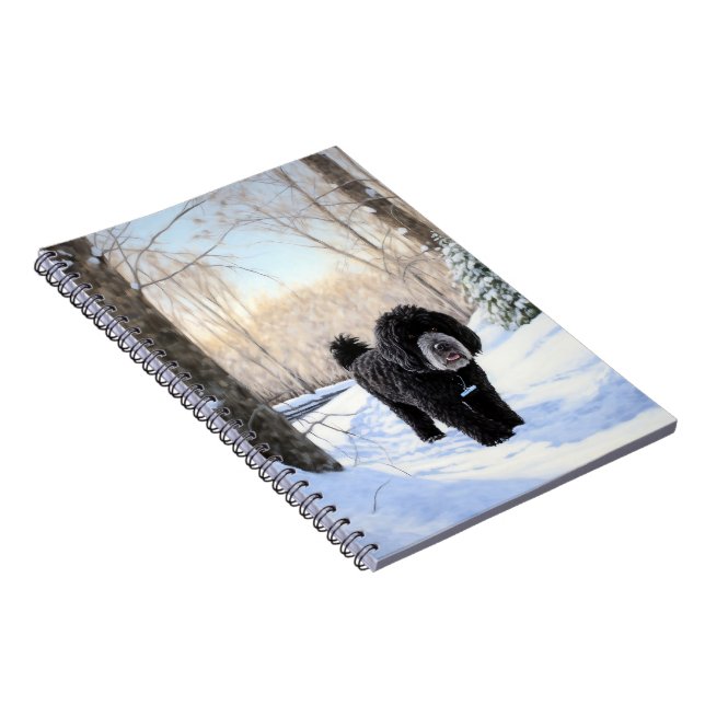 Portuguese Water Dog Let It Snow Jul Anteckningsbok (Högra Sidan)