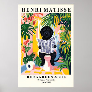 Portuguese Water Dog på en toalett - Matisse-stil Poster