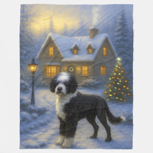 Portuguese Water Dog Semester  Fleecefilt (Framsidan)