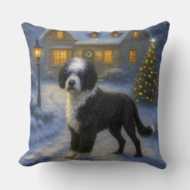 Portuguese Water Dog Semester  Kudde (Framsida)