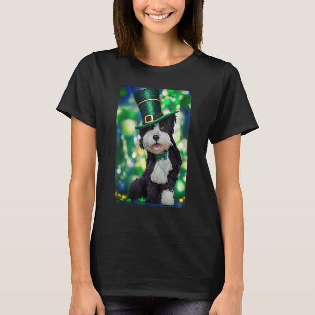 Portuguese Water Dog St Patricks Day Irish T Shirt (Framsida)