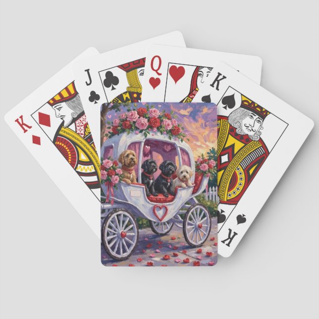 Portuguese Water Dog Valentine's Day Casinokort (Baksidan)