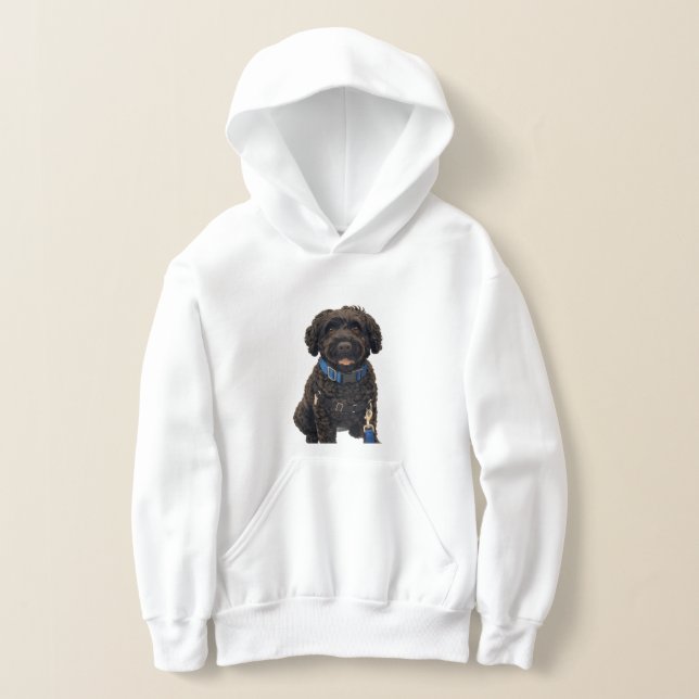 Portuguese Water Dogs Adult & Kids Cozy Hoodie T Shirt (Laydown)