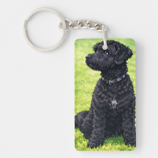 Portuguese Water Dogs Anime Keychain (Framsidan)