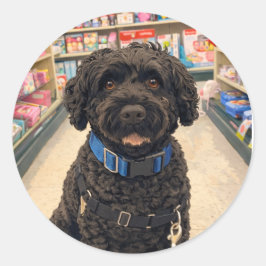 Portuguese Water Dogs Cute Anime Sticker Runt Klistermärke