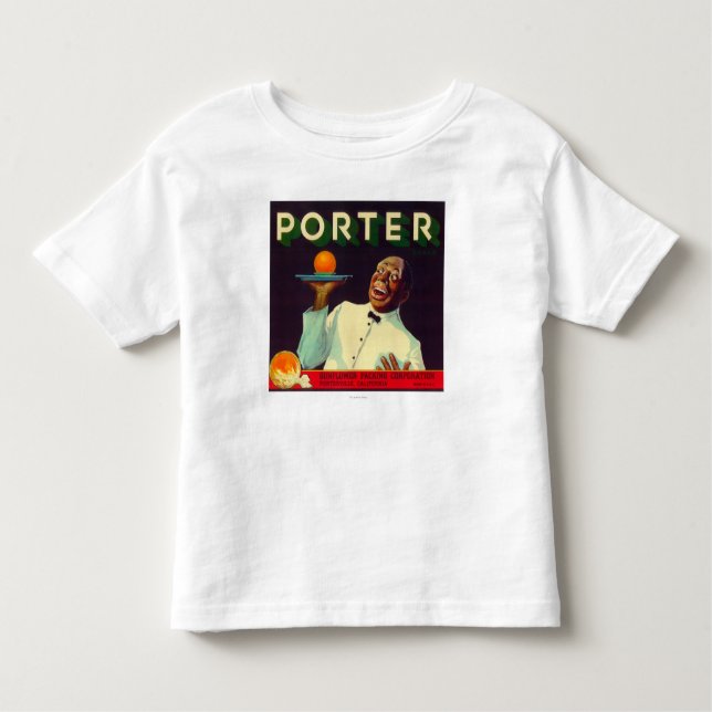Portvakt orange LabelPorterville, CA T Shirt (Framsida)