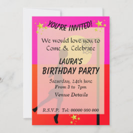 Porty Netball Thed Party Inbjudningar
