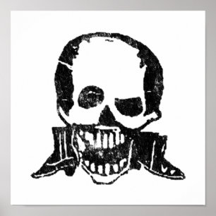 Posada Calavera stövlar och dödskalle Poster