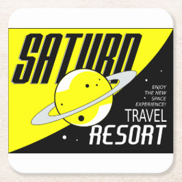 Posavasos de cartón con diseño espacial underlägg papper kvadrat