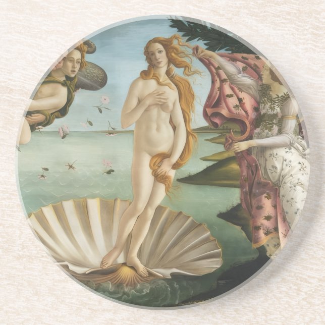 Posavasos de El nacimiento de Venus de Sandro Underlägg (Framsidan)