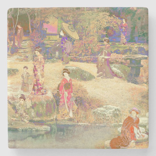 Posavasos De Piedra Japanese Garden II / Washed Ed Stenunderlägg (Framsidan)