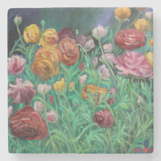 Posavasos elegante con flores stenunderlägg