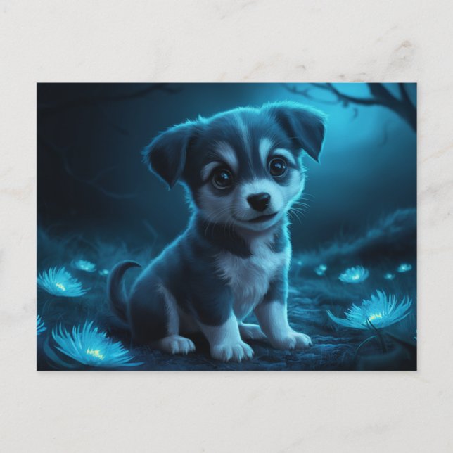 Poscards Chat Bleu 02 Vykort (Framsida)