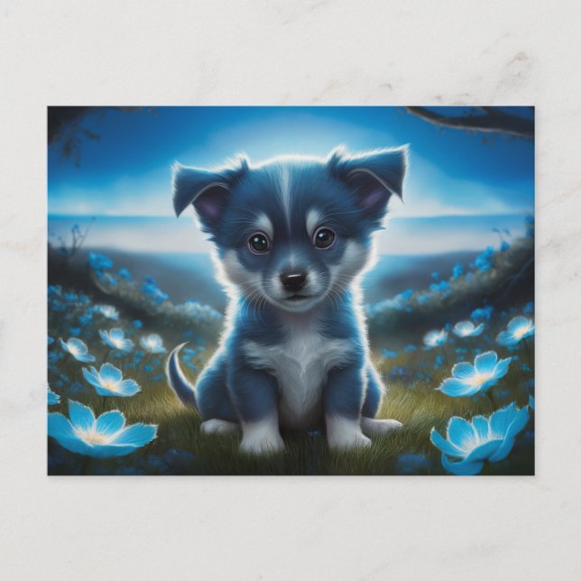 Poscards Chat Bleu 05 Vykort (Framsida)