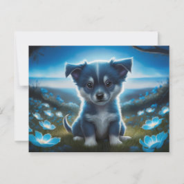 Poscards Chat Bleu 05 Vykort