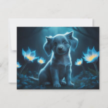 Poscards Chat Bleu 06