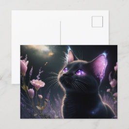 Poscards Chat Mauve 11 Vykort