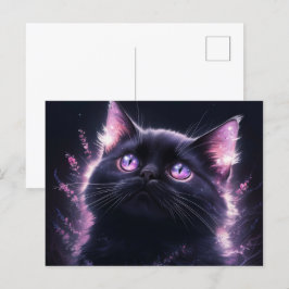 Poscards Chat Mauve 12 Vykort