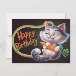 Poscards Happy Birthday Petit Chat 03 Vykort