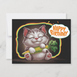 Poscards Happy Birthday Petit Chat 05 Vykort
