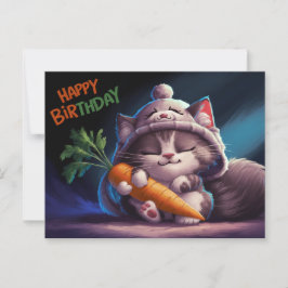 Poscards Happy Birthday Petit Chat 08 Vykort