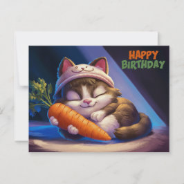 Poscards Happy Birthday Petit Chat 09 Vykort