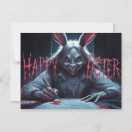 Poscards Happy Easter Femme Lapin 04 Vykort