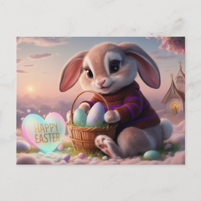 Poscards Happy Easter Lapin 02 Vykort (Framsida)
