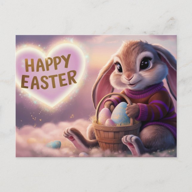 Poscards Happy Easter Lapin 03 Vykort (Framsida)