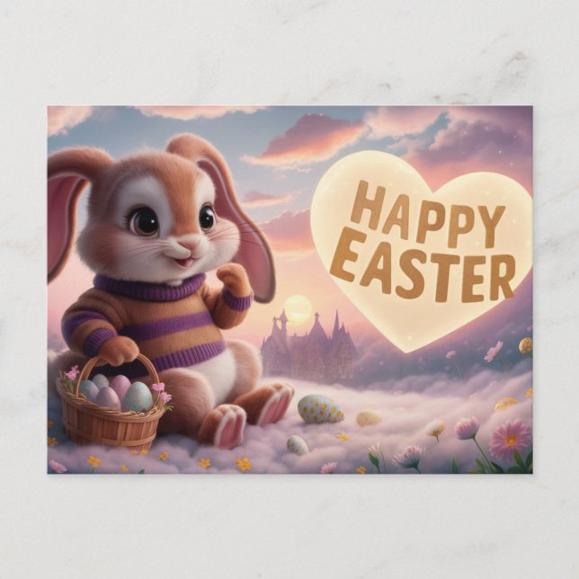 Poscards Happy Easter Lapin 04 Vykort (Framsida)