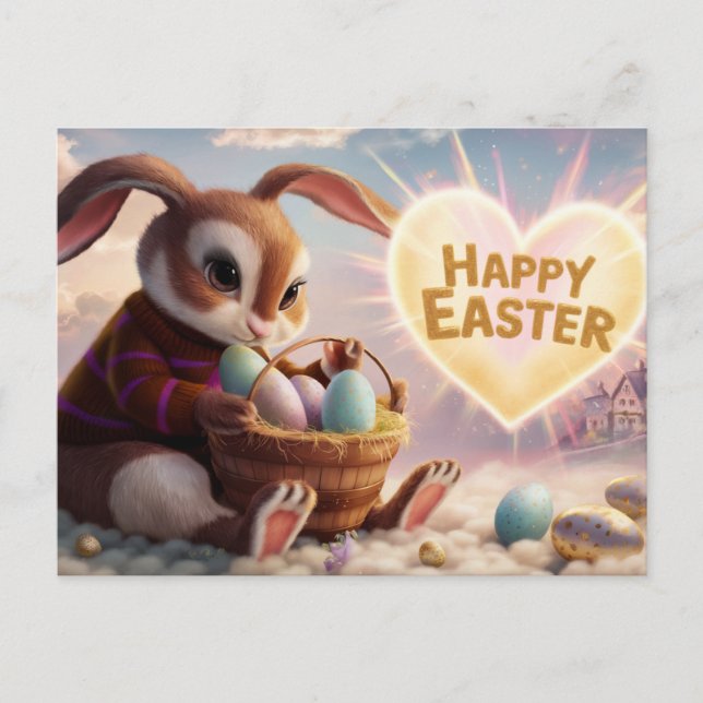 Poscards Happy Easter Lapin 05 Vykort (Framsida)