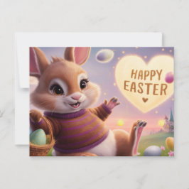 Poscards Happy Easter Lapin 07 Vykort