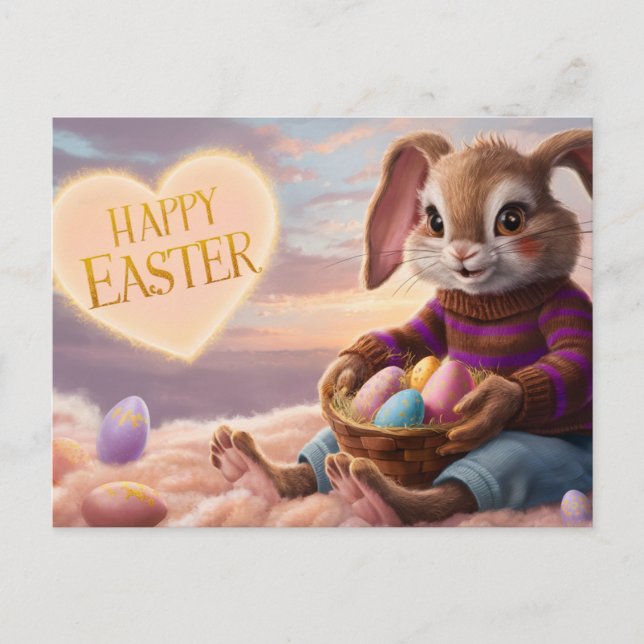Poscards Happy Easter Lapin 09 Vykort (Framsida)