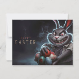 Poscards Happy Easter Lapin Oeuf Horror 02 Vykort